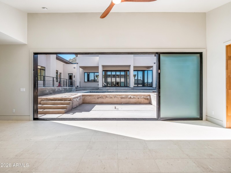 Guest house sliding glass door
