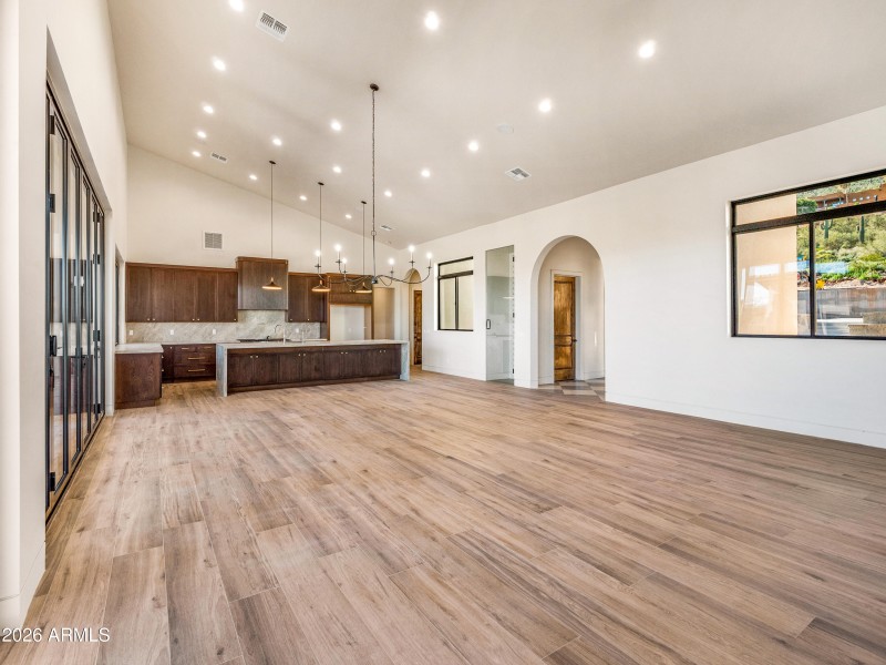 Dining room and kitchen