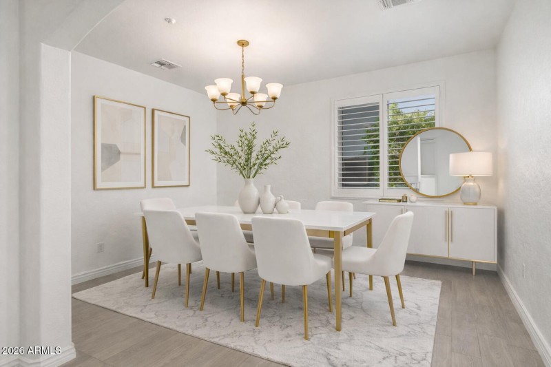 Dining Room with White