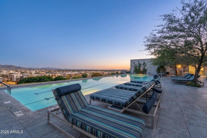 Rooftop Pool Twilight