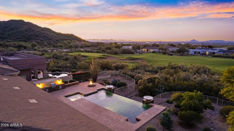 Bird's Eye Sunset View