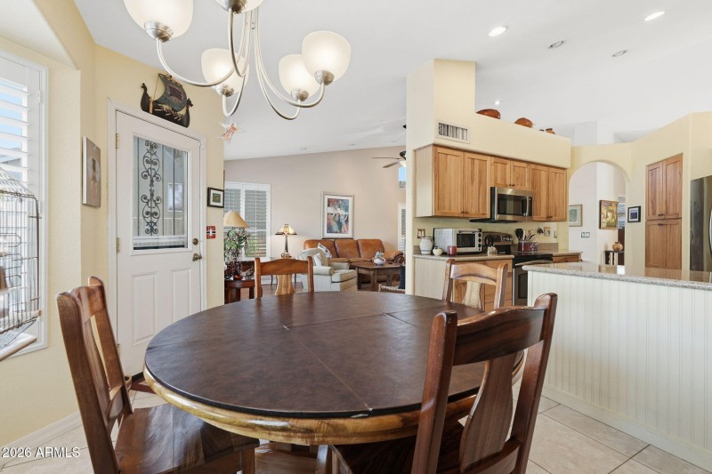 Bright open eating area.