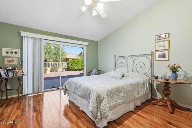 Separate exit to back patio.