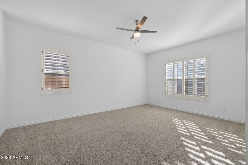 Primary Bedroom with shutters