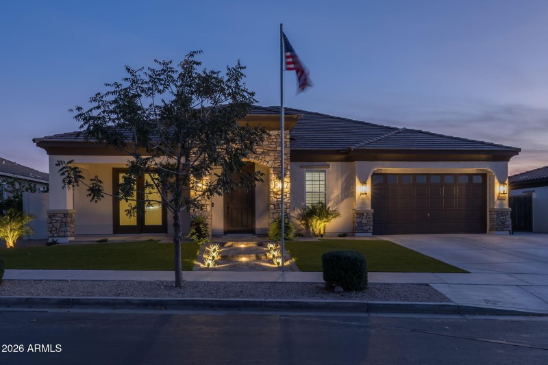 Newly added front landscaping and...