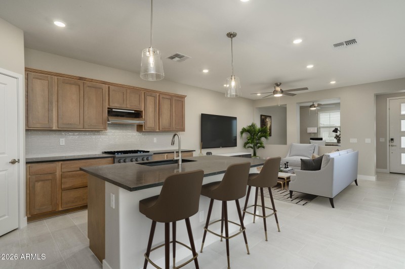 4VS) KITCHEN TO GREAT ROOM