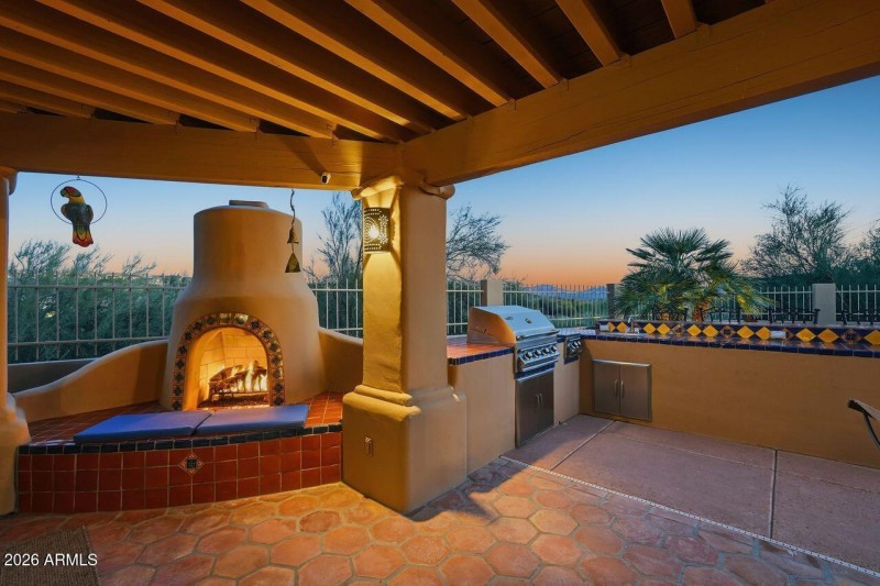 Gas Fireplace and Grill