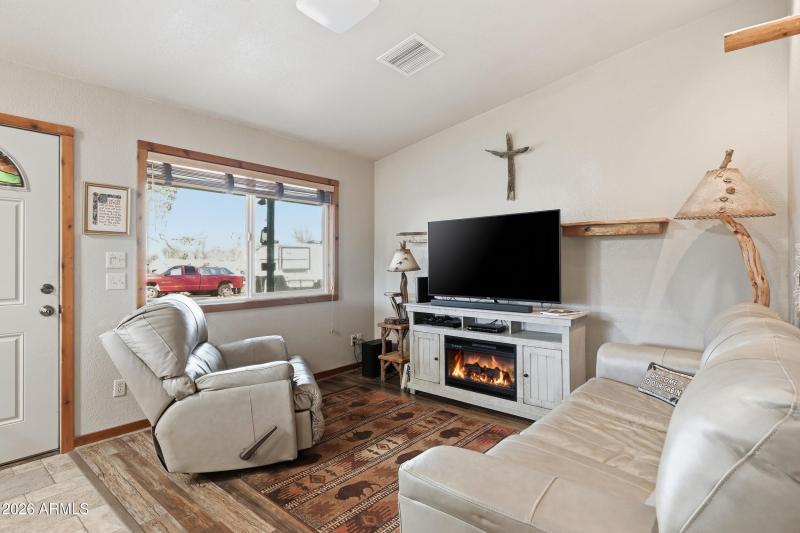 Living room electric fireplace