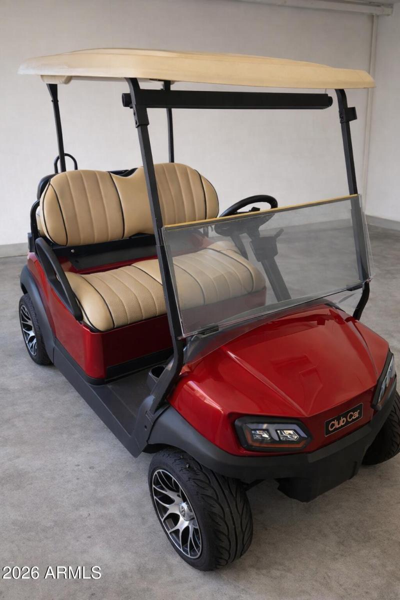 Golf cart is included. Rear seating