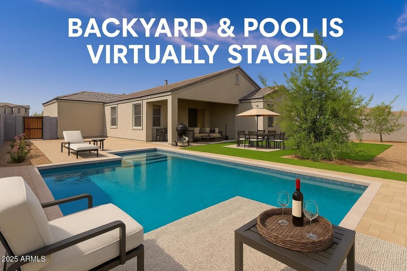 Virtual Staged backyard & Pool