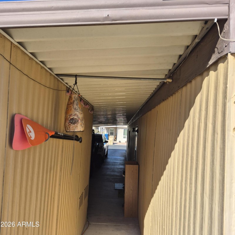 walking through to car port 1