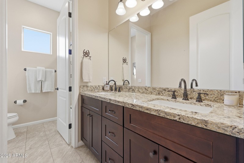 Double sink guest bath east wing