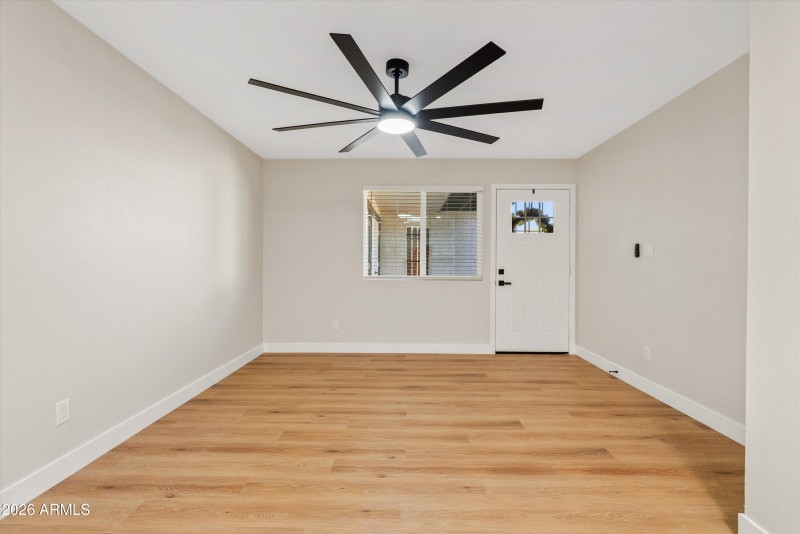 New ceiling fan in living room