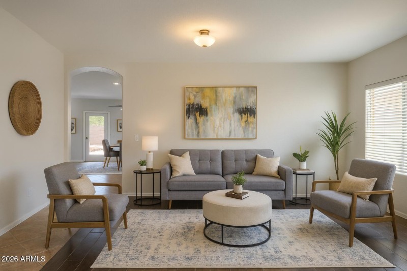 Stonecreek Living Area-Virtually Staged