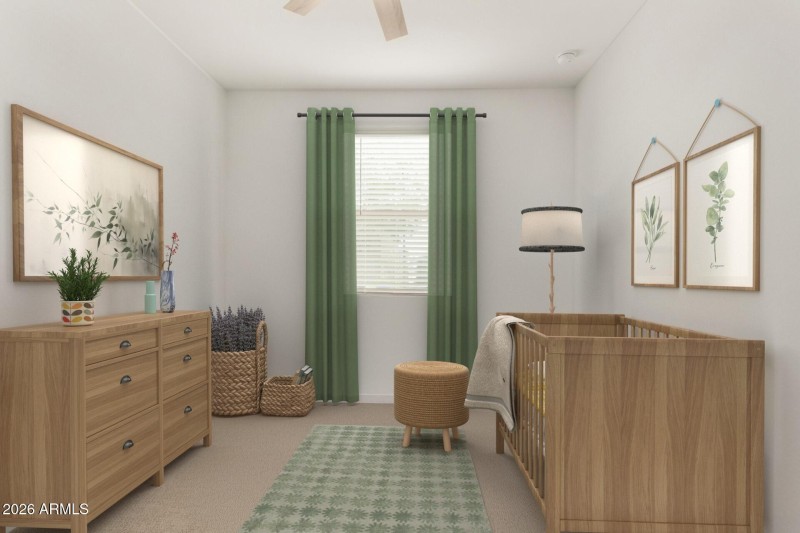 Virtually staged nursery