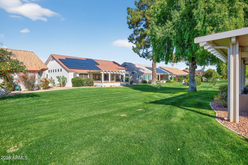 Grassy Backyard, HOA maintained