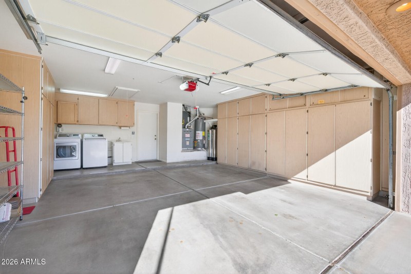 Garage with added storage/laundry