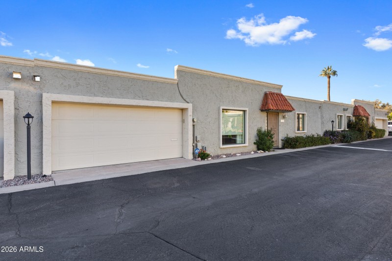 Attached two-car garage