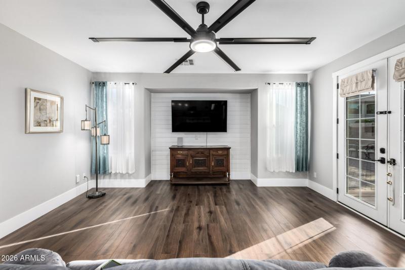 TV Room & Entrance to backyard