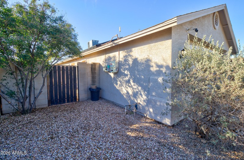 East side of house