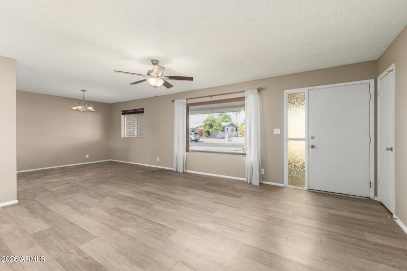 Ceiling fans throughout