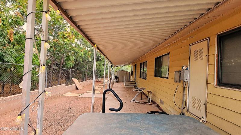 backyard with flagstone