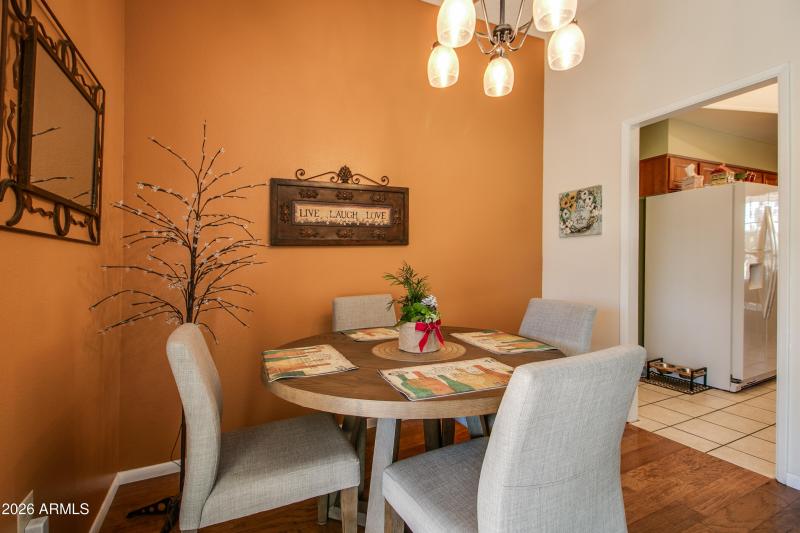 Dining area in great room