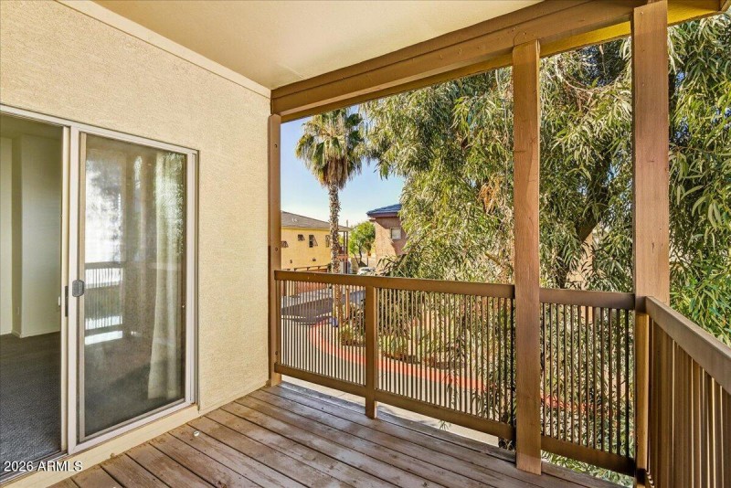 Private primary suite balcony.