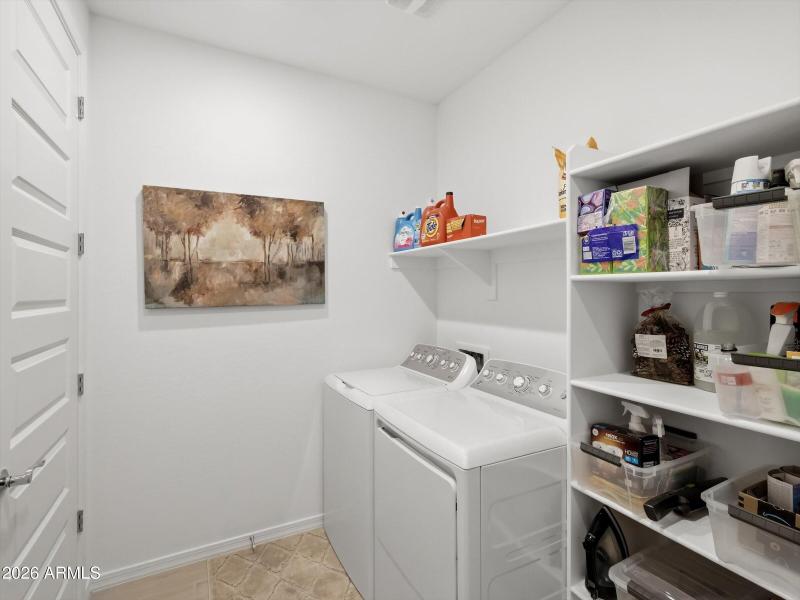 Full sized Washer & Dryer Plus Shelves