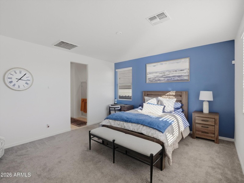 Primary suite with Designer Wall paint