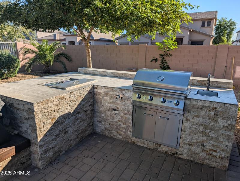 Built-In BBQ and Service Area