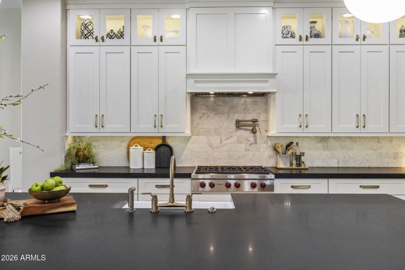 Custom Cabinetry, Hood and Ligting