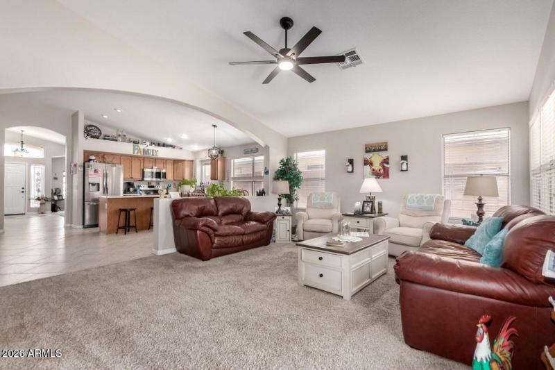 View from the Great Room to Front Door