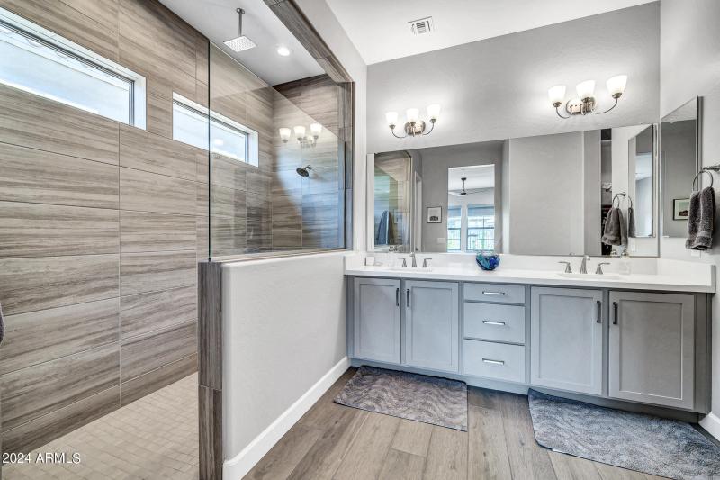 Primary bath with walk-in shower