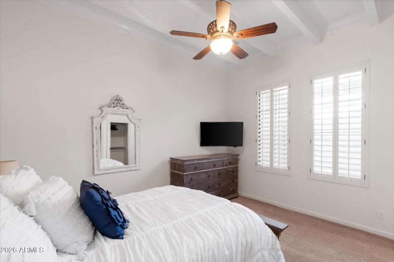 Gorgeous Shutter Windows & Ceiling Beams