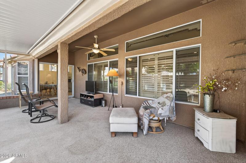 Ceiling fan and extended cover