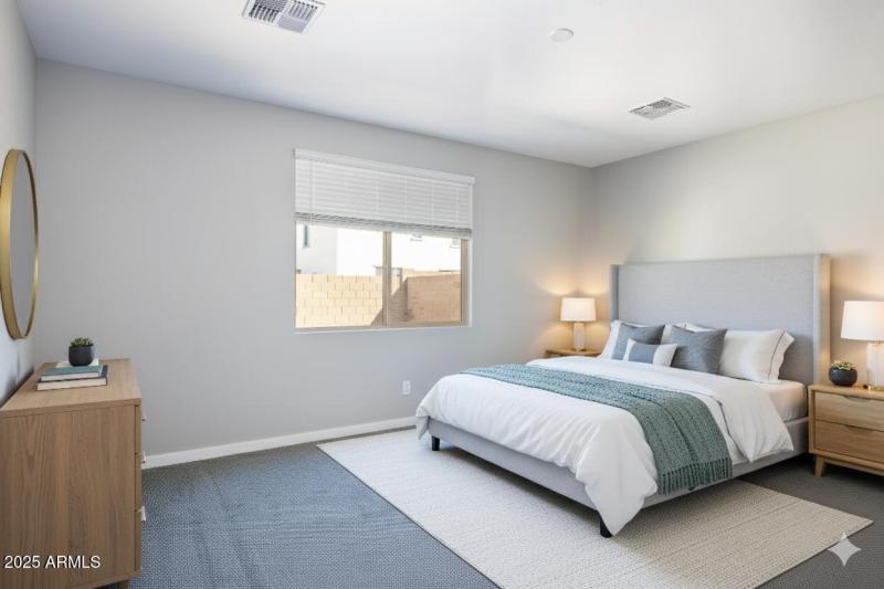 Virtually Staged Primary Bedroom