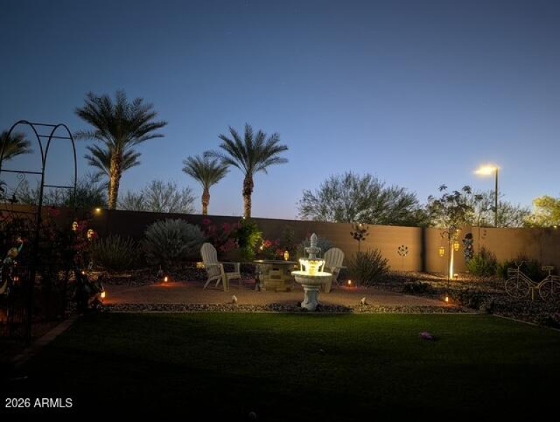 BACKYARD AT TWILIGHT