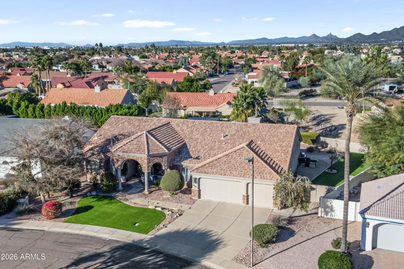 Aerial perspective of home