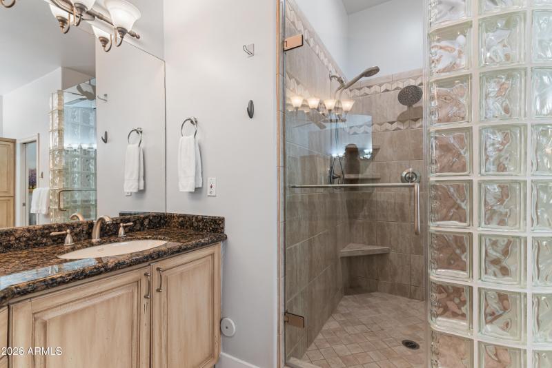 Large walk in shower