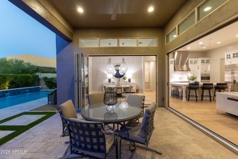 Covered Patio at Twilight