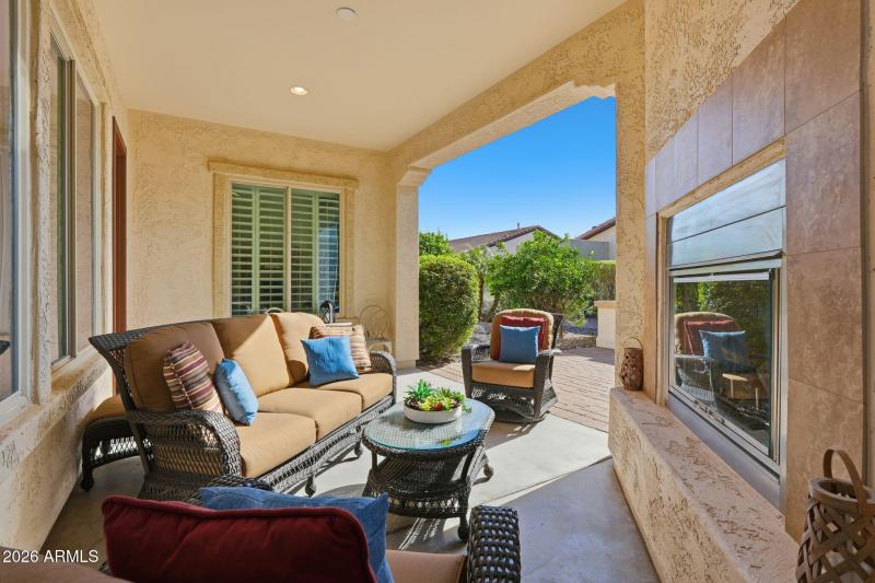 Covered Patio with Fireplace