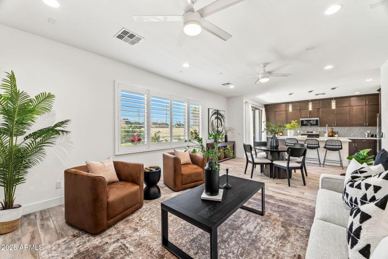 Open Living Area (Living + Kitchen View)