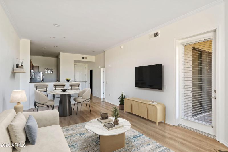 Virtually Staged - Dining/Living Room