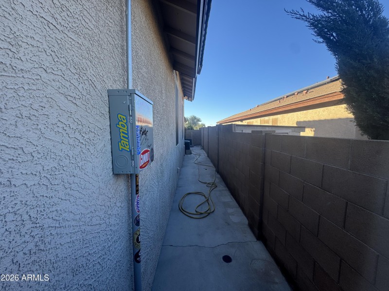 FENCED DOG RUN WITH DRAINS