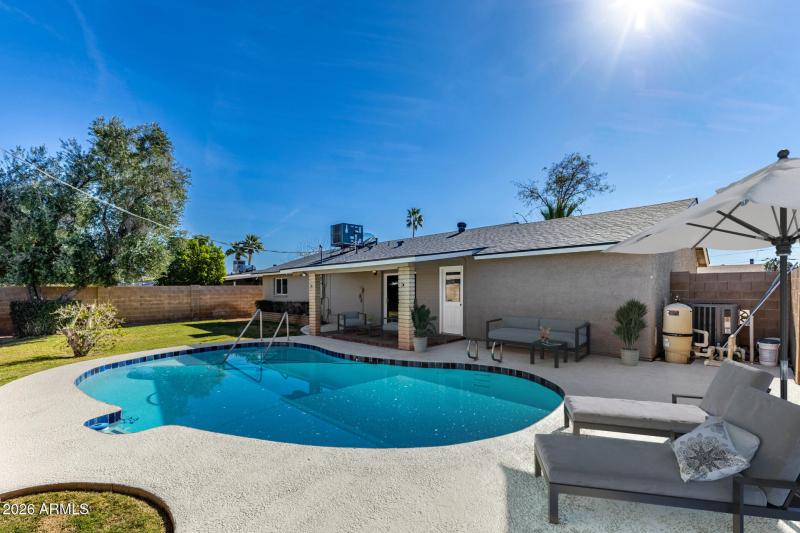 Virtually Staged Pool Area