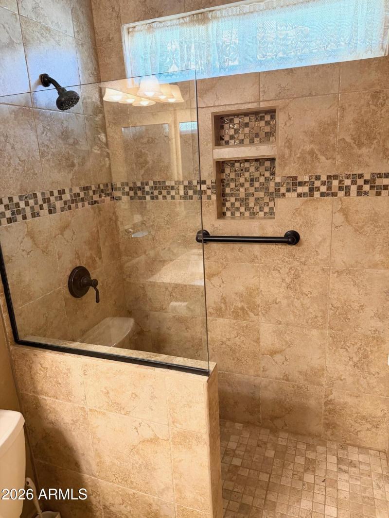 Guest Bath Tiled Walk-in Shower