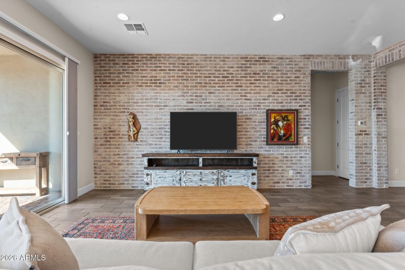 Upgraded brick accent walls