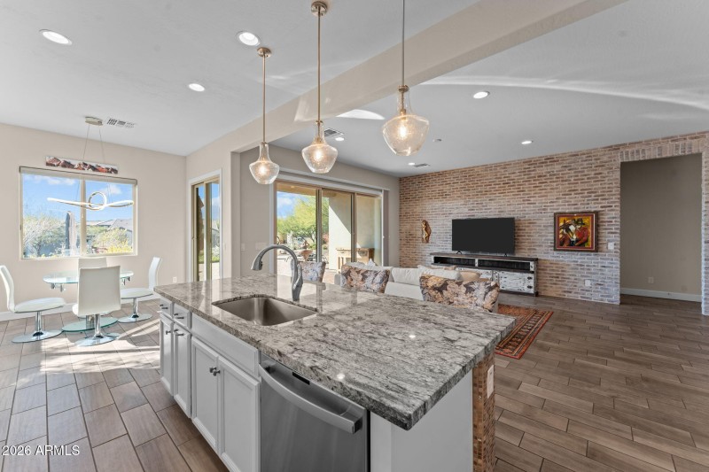 Open concept floor plan