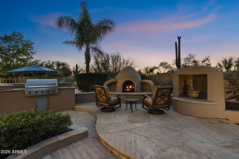 Outdoor Kitchen at Dusk
